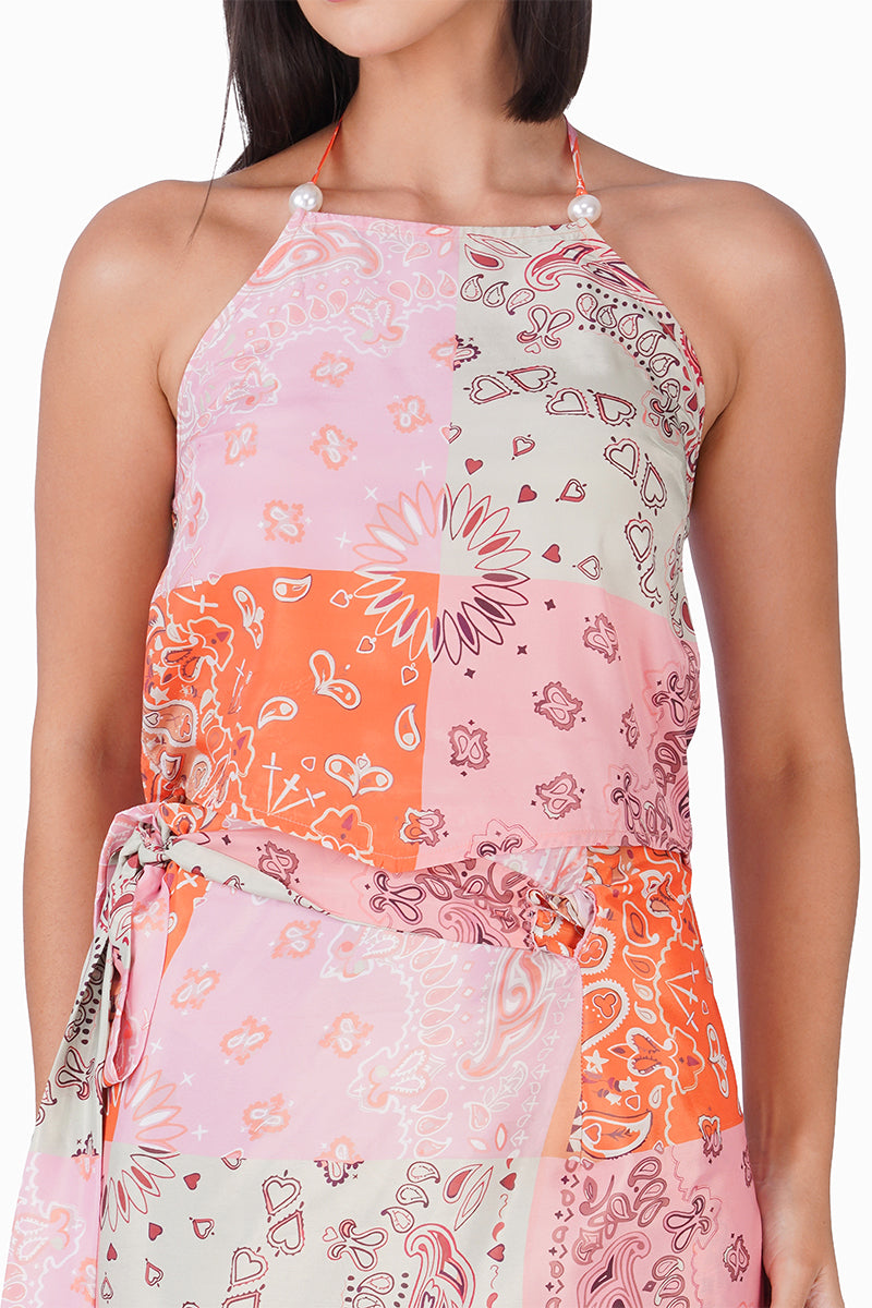 Prism Paisley Bandana Print Hankey Top | View 5