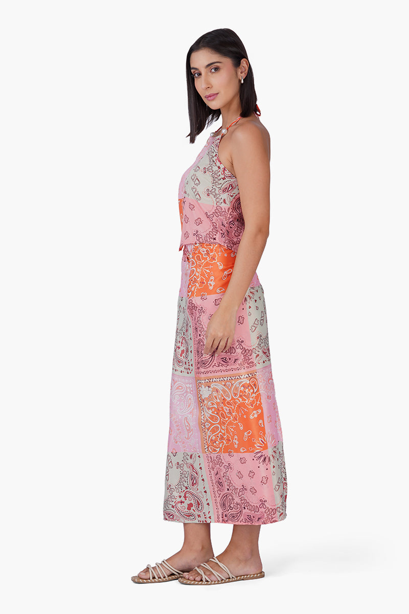 Prism Paisley Bandana Print Hankey Top | View 4
