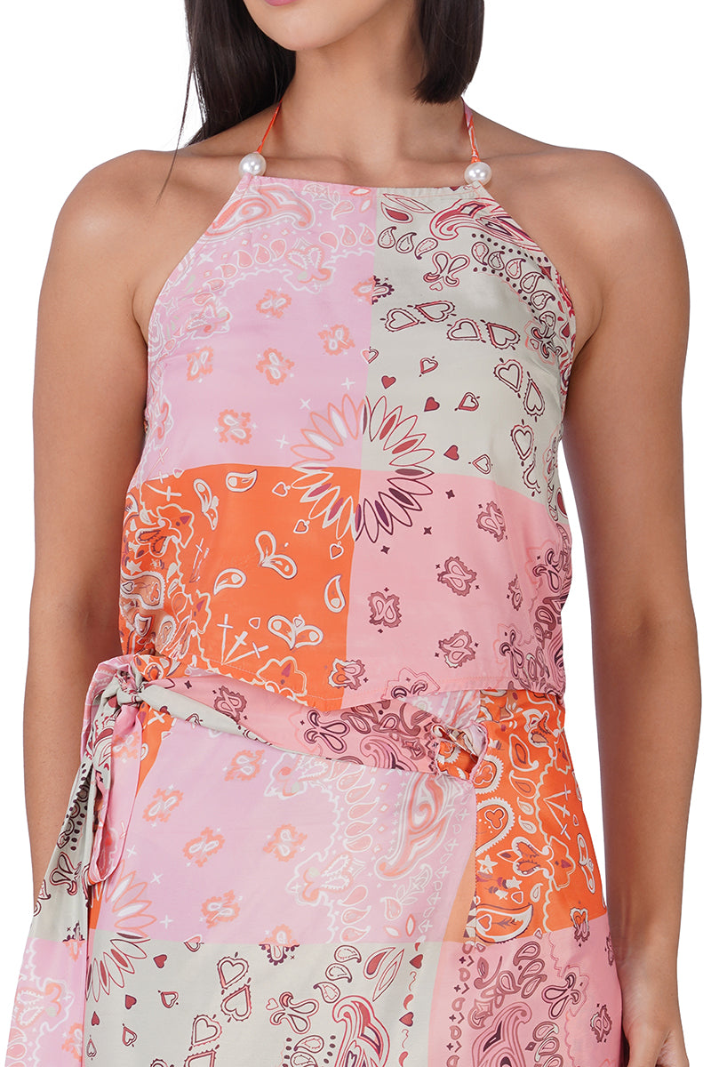Prism Paisley Bandana Print Hankey Top | View 6