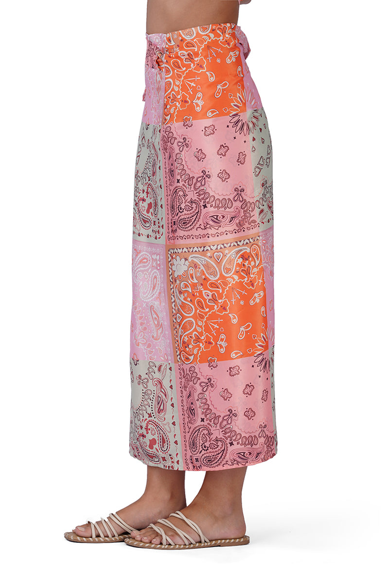 Prism Paisley Bandana Print Wrap Skirt | View 4
