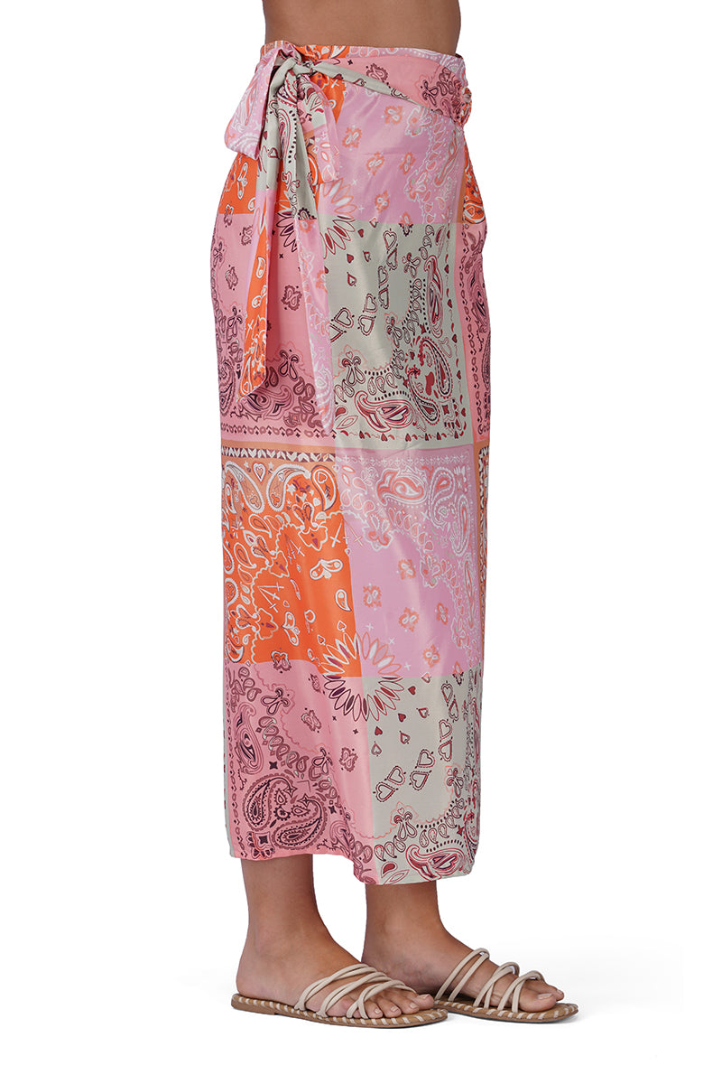 Prism Paisley Bandana Print Wrap Skirt | View 2