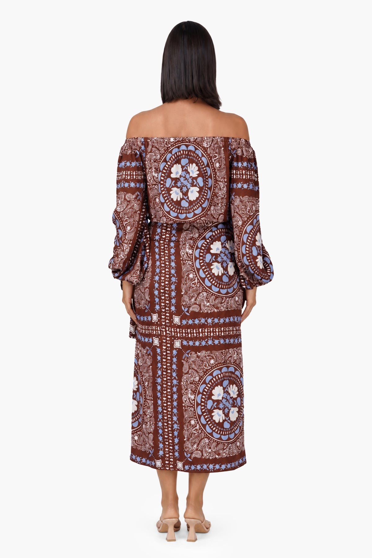 Sundown Bandana Off Shoulder Crop Top | View 3
