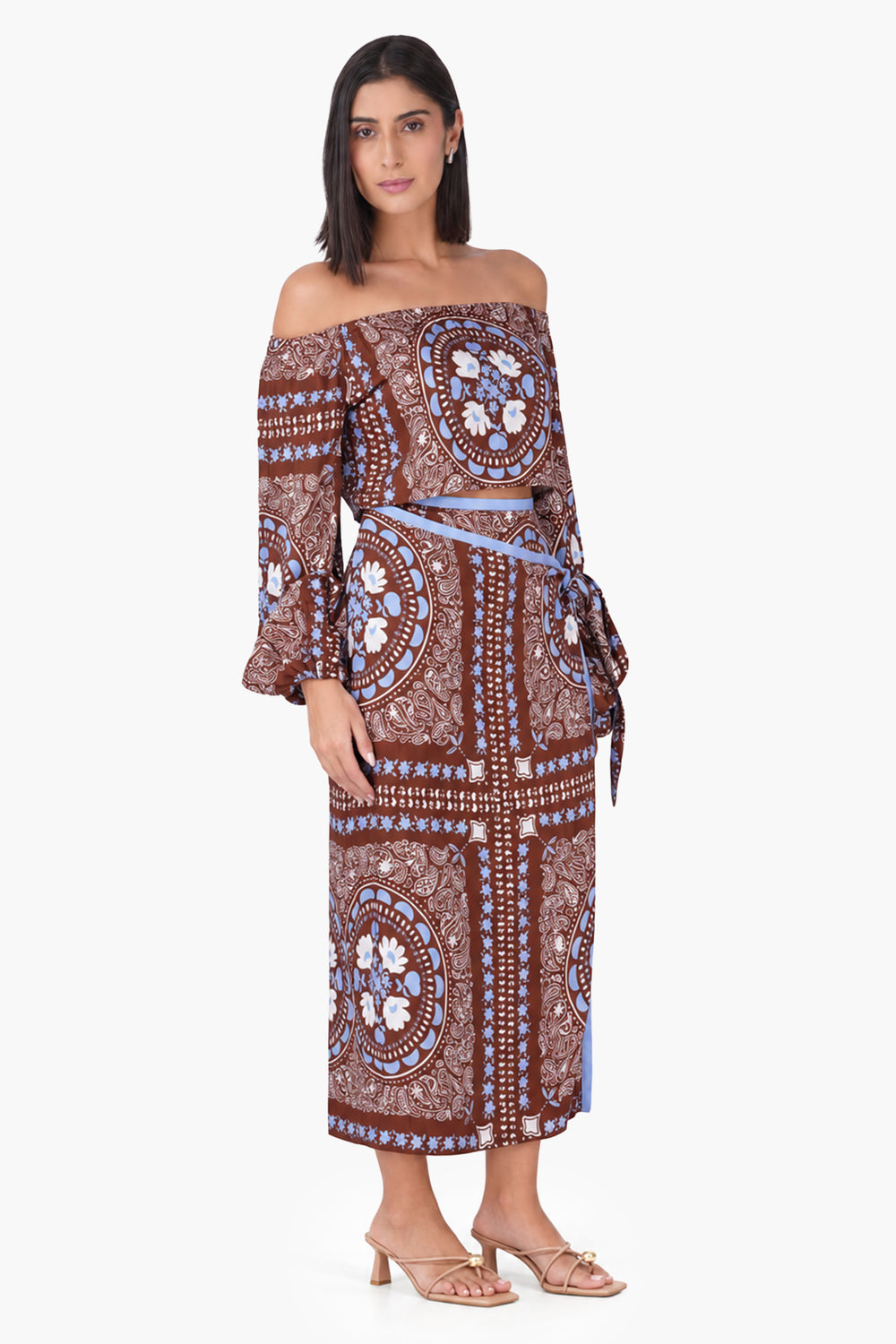Sundown Bandana Off Shoulder Crop Top