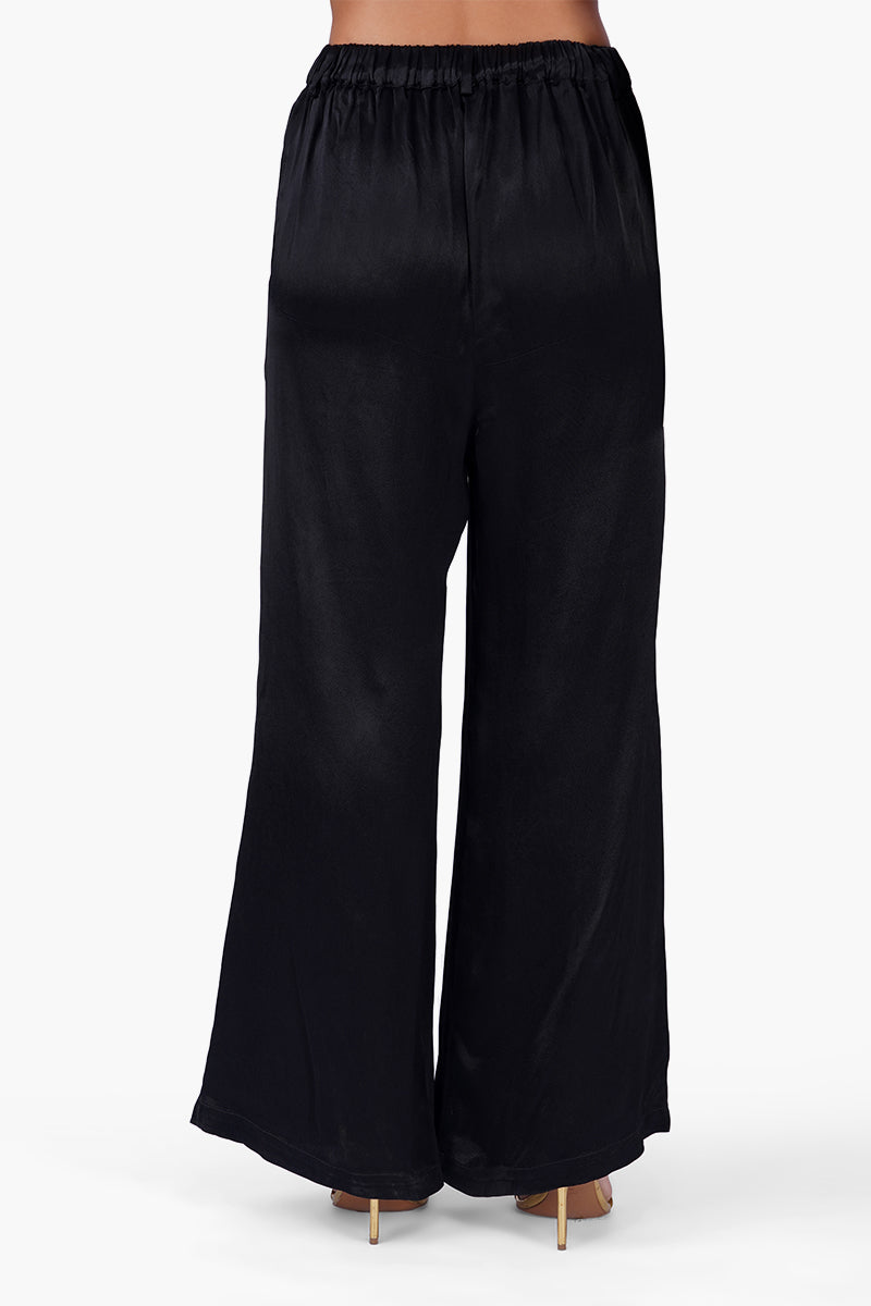 Black Noir Satin Pants | View 4