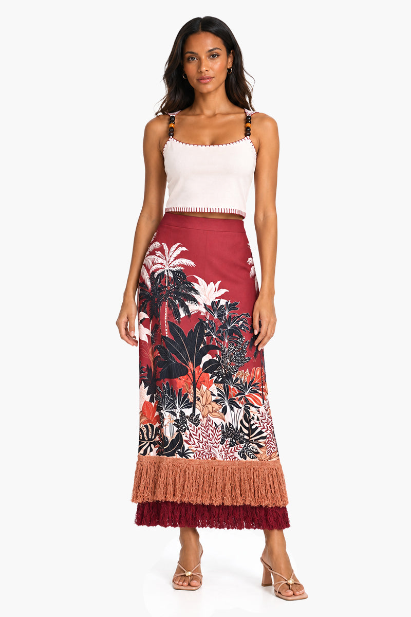 Contrast Whipstitch Beaded Top | view 2
