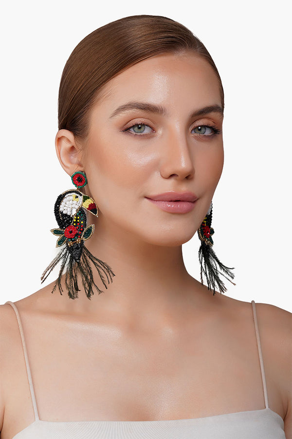 Toucan Beaded Earrings