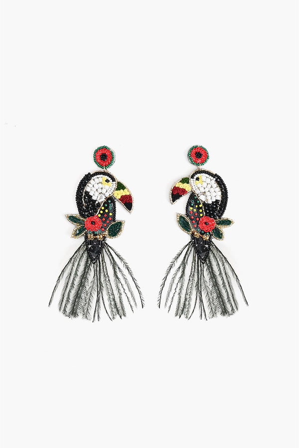 Toucan Beaded Earrings