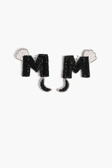 Letter M Beaded Earrings