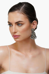 Antique Finish Hand beaded earrings