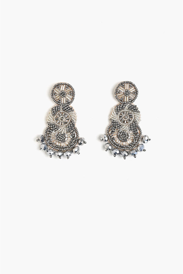 Antique Finish Hand beaded earrings
