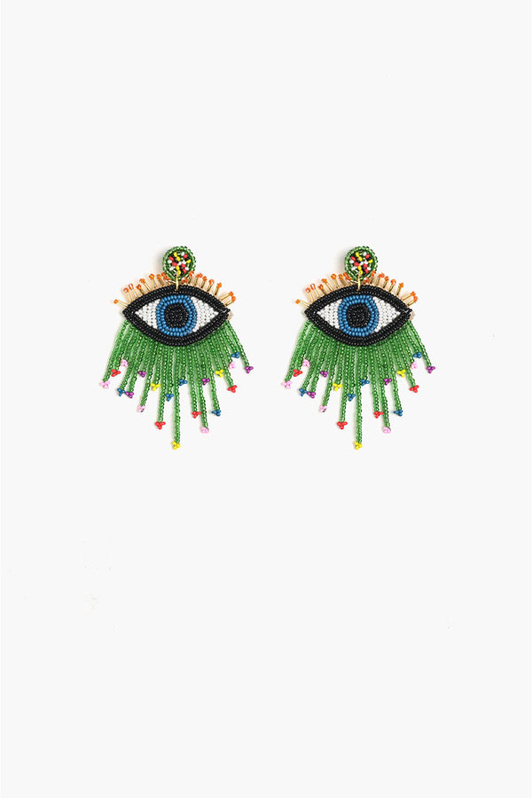 Evil Eye Good Luck Beaded Earrings