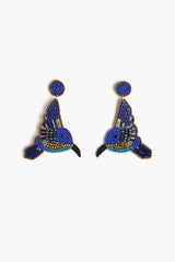 Blue Queen Beaded Earrings