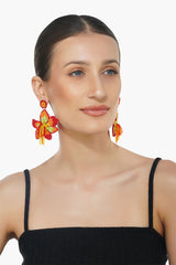 Coral Lily Earrings