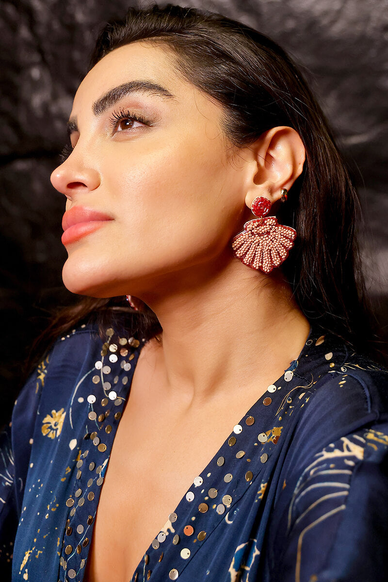 June Beaded Shell Earrings