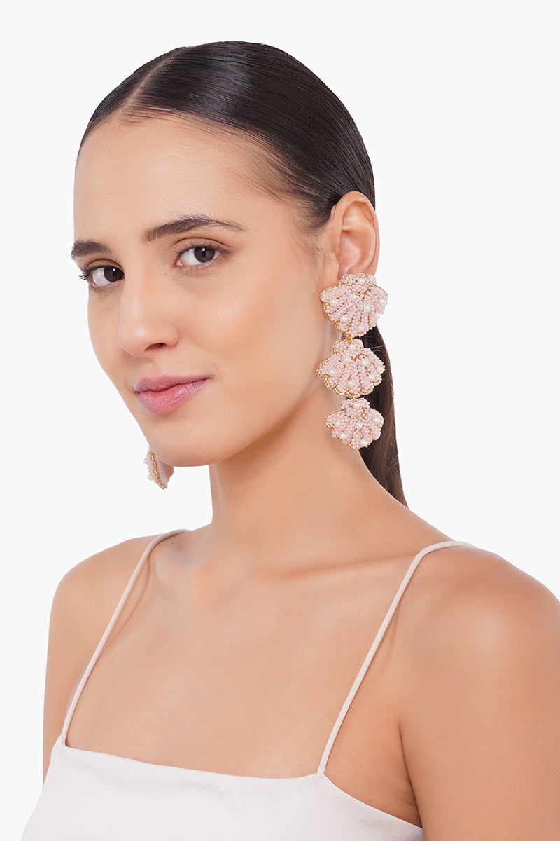 Pearl Shell Beaded Earrings