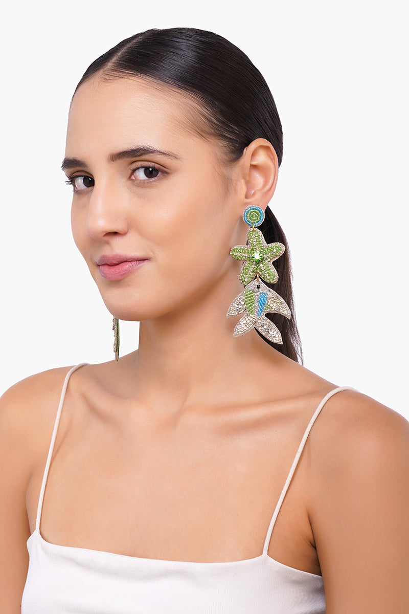 Under The Sea Star Fish Beaded Earrings