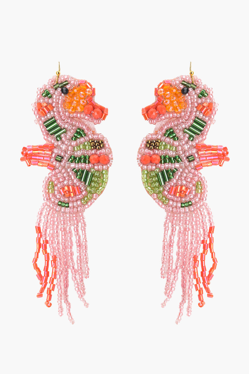 Under The Sea Seahorse Beaded Earrings