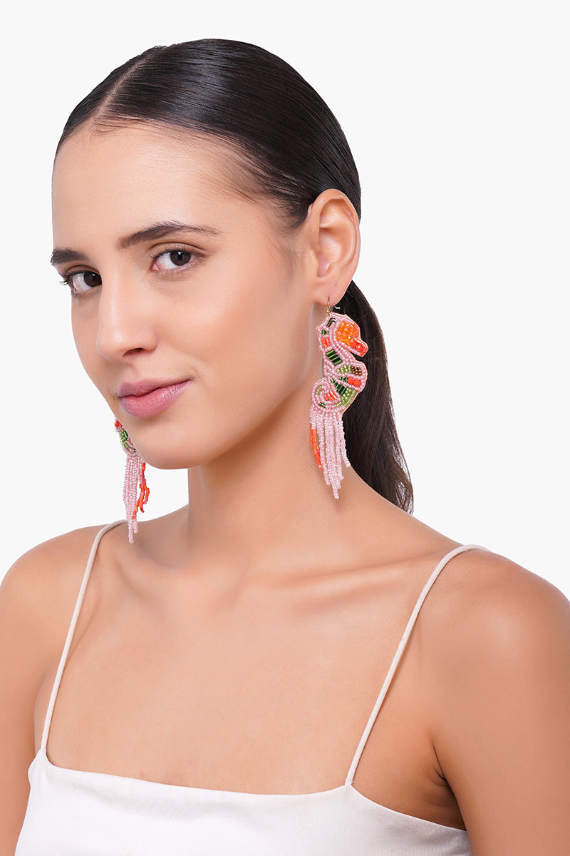 Under The Sea Seahorse Beaded Earrings