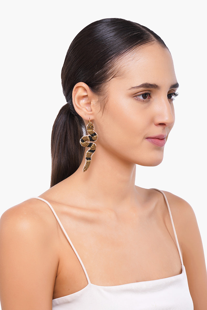 Venom Charm Beaded Earrings