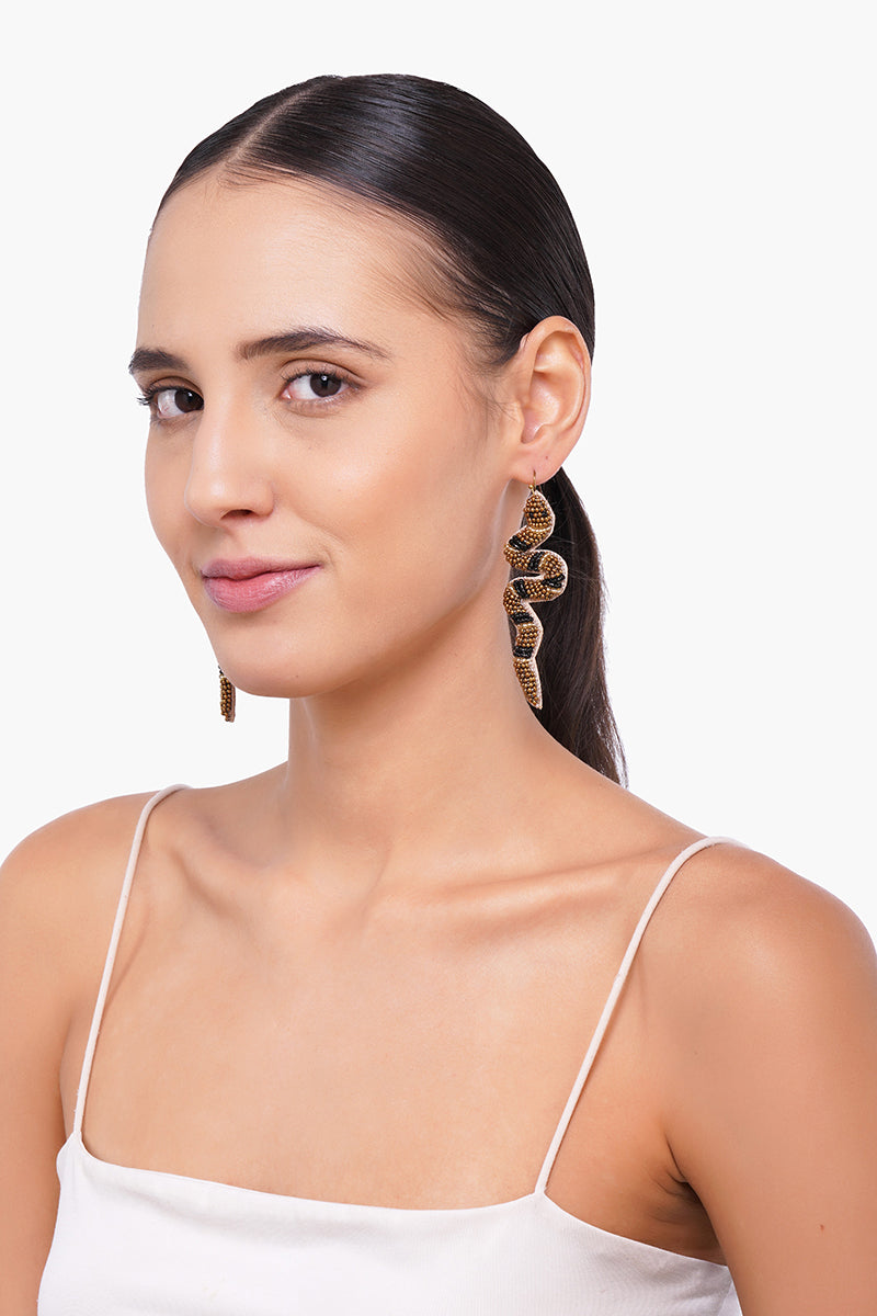 Venom Charm Beaded Earrings