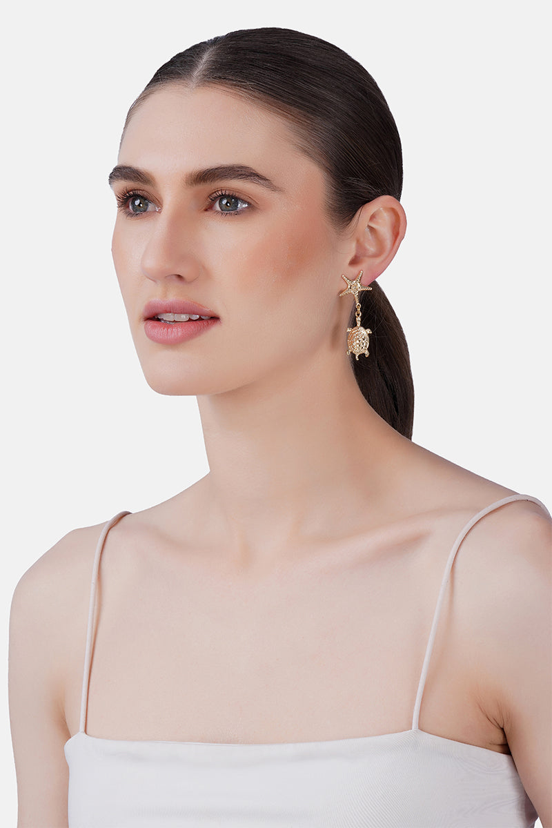 Beach Buddies Hand-Beaded Statement Earrings