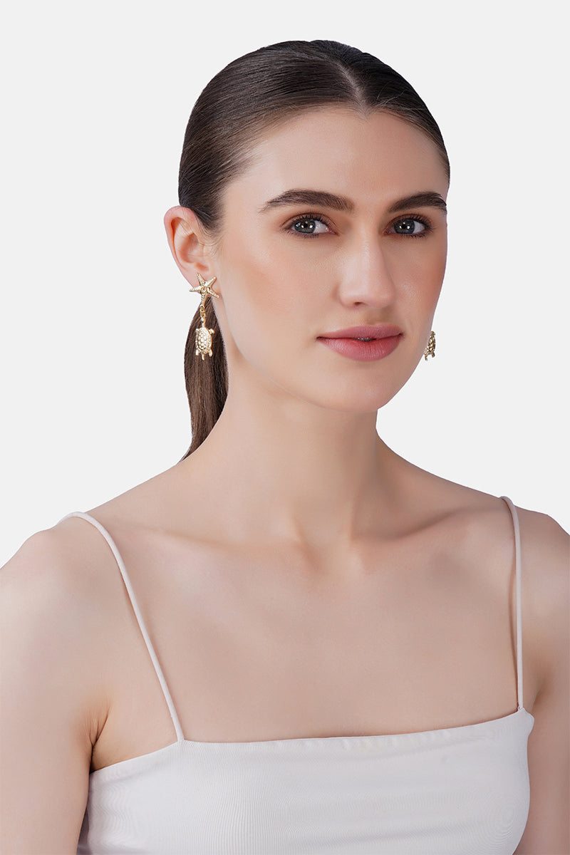 Beach Buddies Hand-Beaded Statement Earrings