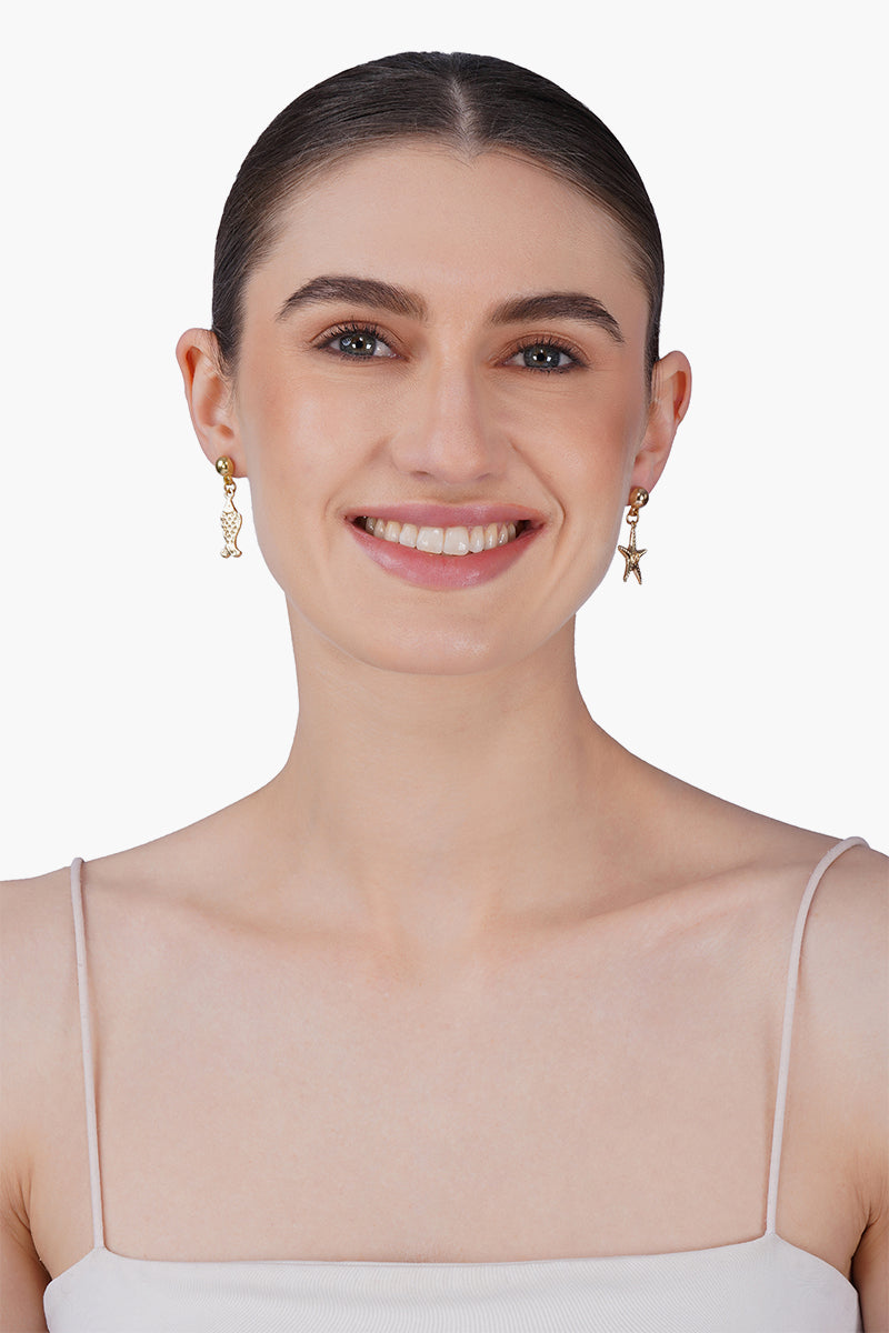 Ocean Pair Hand-Beaded Statement Earrings | view 2