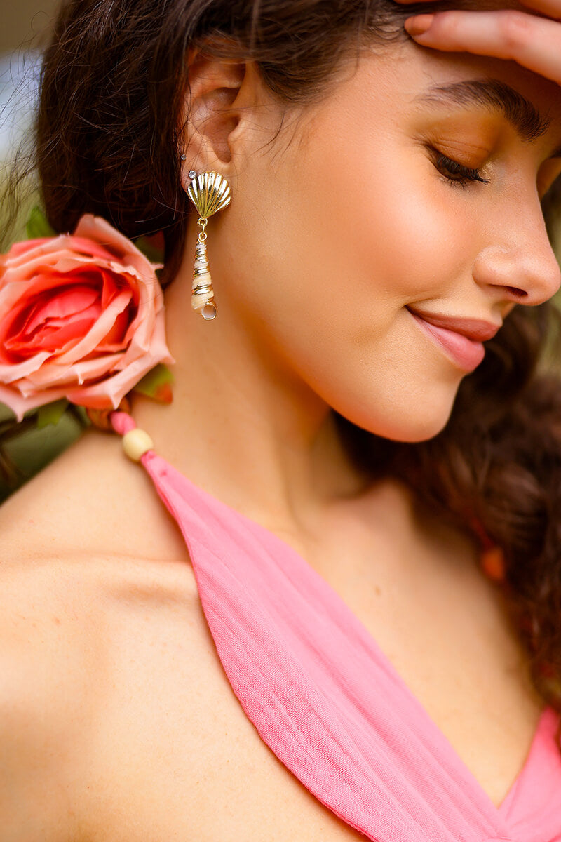 Shoreline Drops Hand-Beaded Statement Earrings