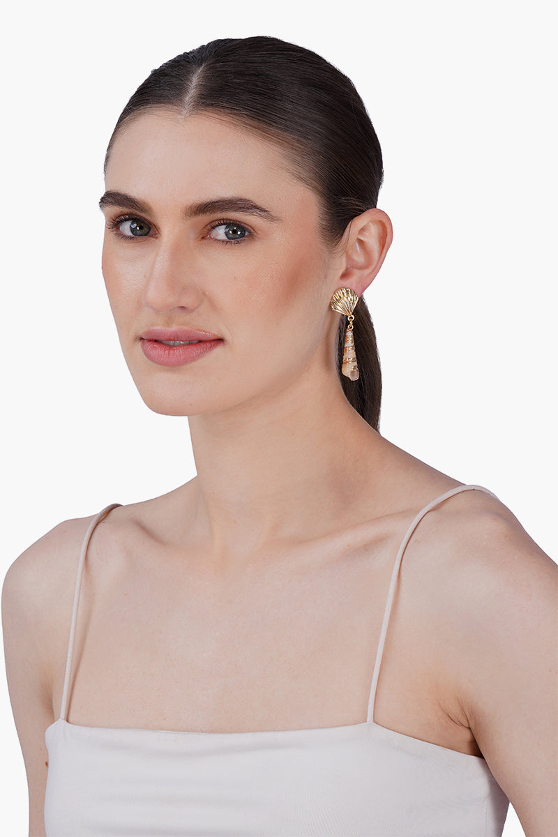 Shoreline Drops Hand-Beaded Statement Earrings