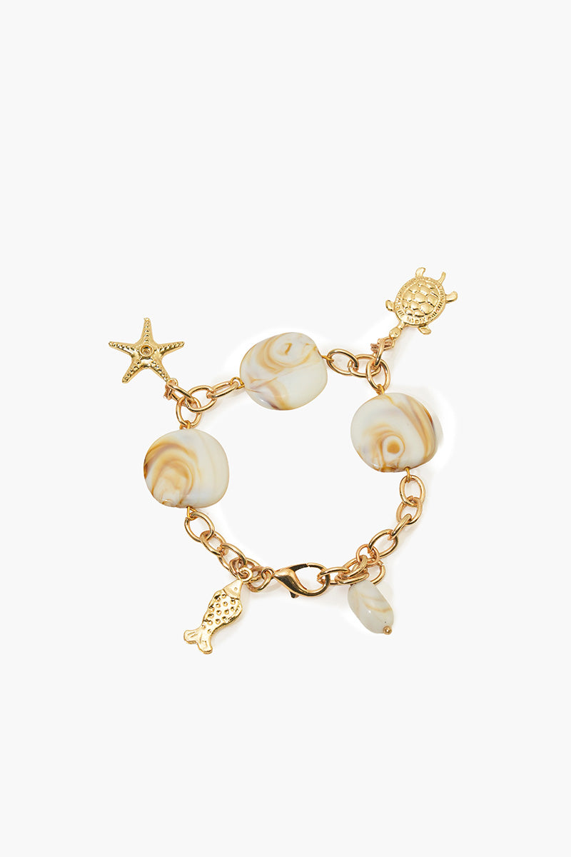 Sea Breeze Charms Artisanal Beaded Bracelet | view 1