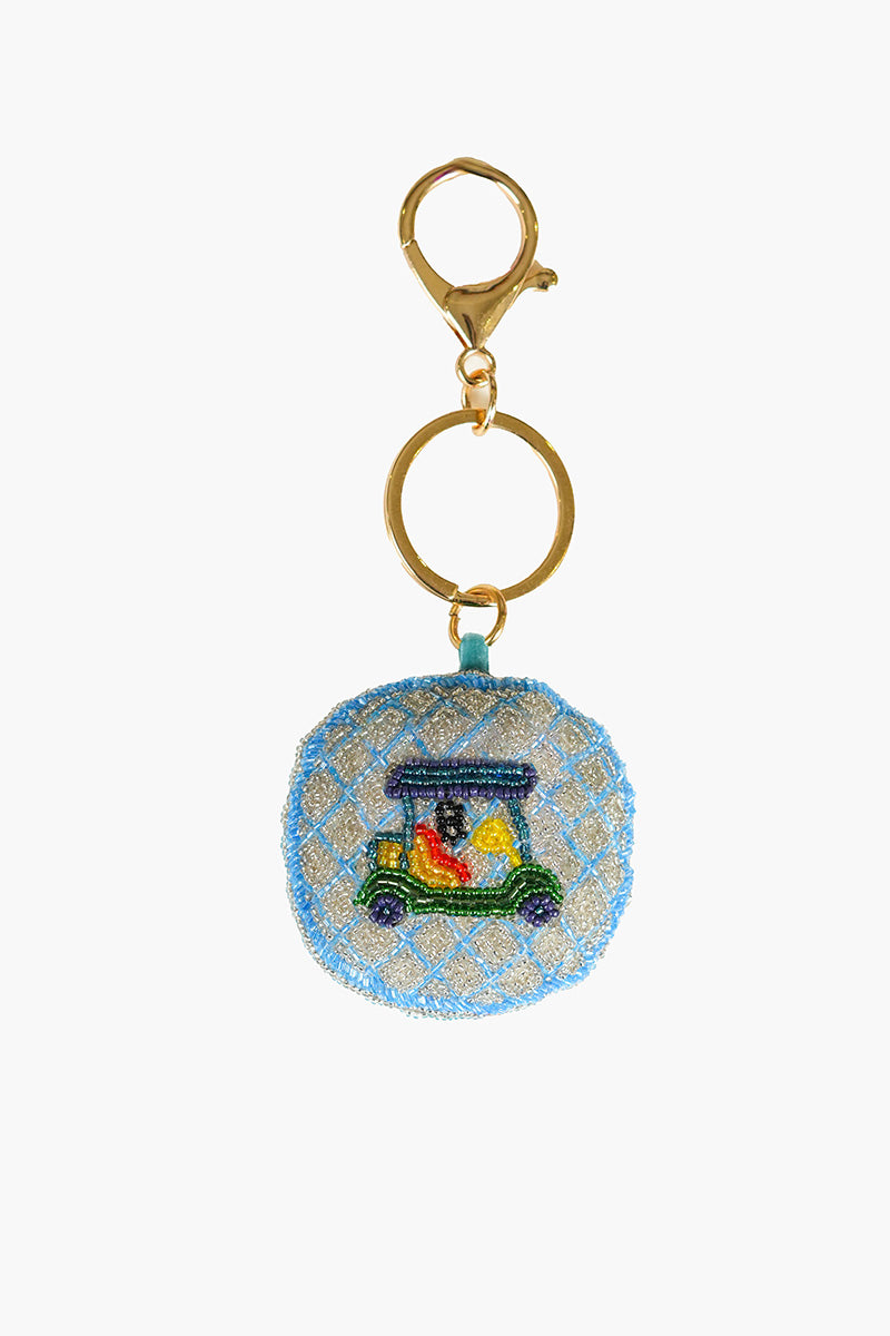 Golf Cart Ride Hand-Beaded Boho Bag Charm