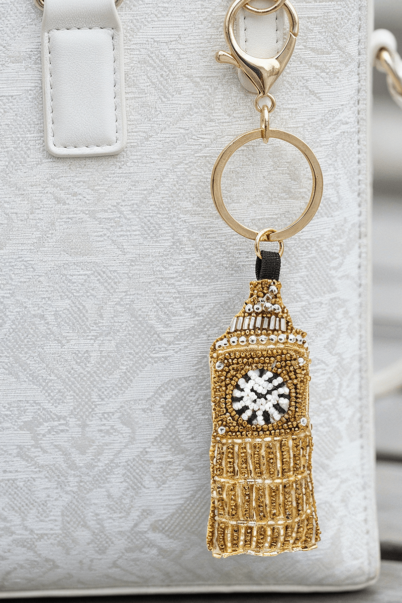 New York City Skyline Hand-Beaded Bag Charm | view 2