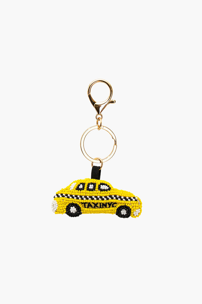 Nyc Taxi Ride Hand-Beaded Boho Bag Charm | view 1