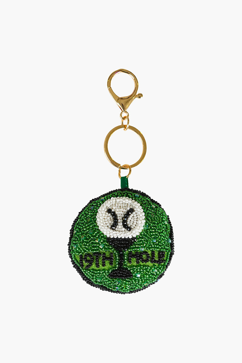 19th Hole Golf Hand-Beaded Boho Bag Charm | view 1