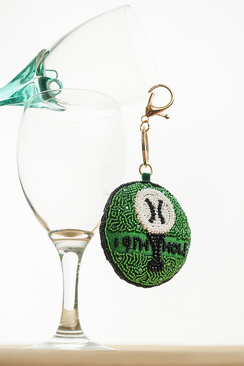 19th Hole Golf Hand-Beaded Boho Bag Charm