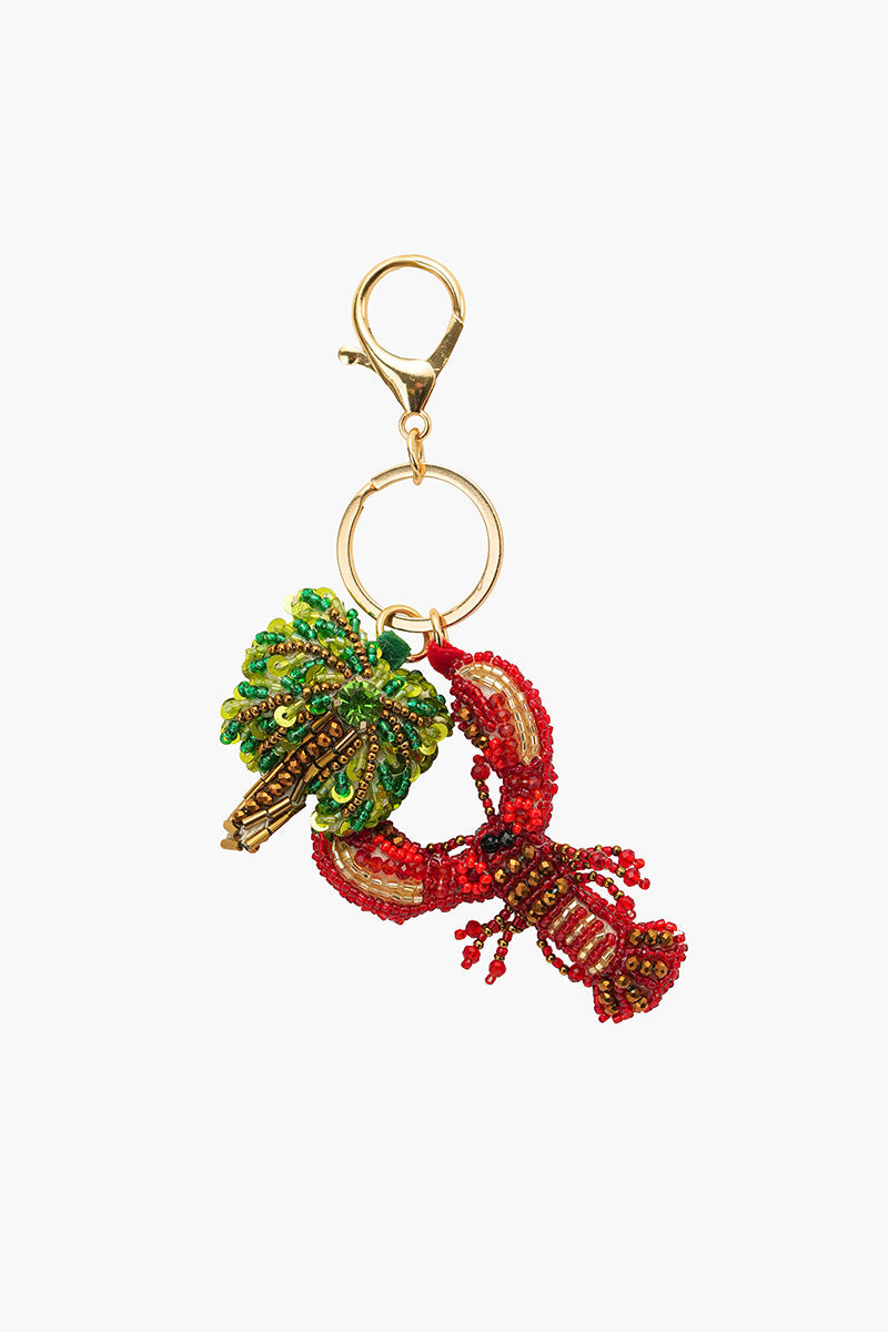 Coastal Lobster Palm Paradise Bag Charm | view 1