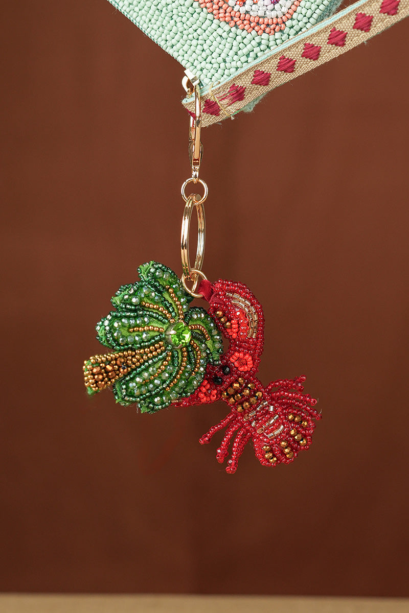 Coastal Lobster Palm Paradise Bag Charm | view 2