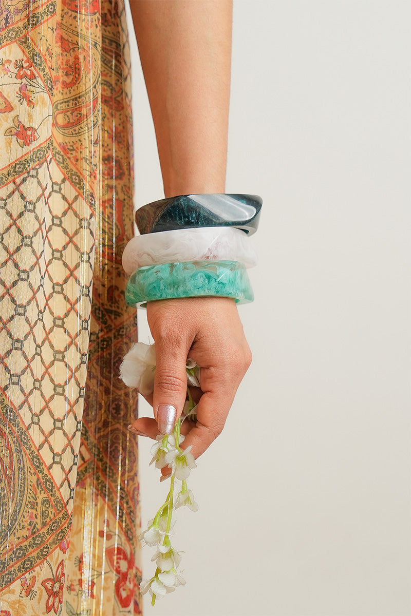 Resin Chic Trio Artisanal Resin Bangle