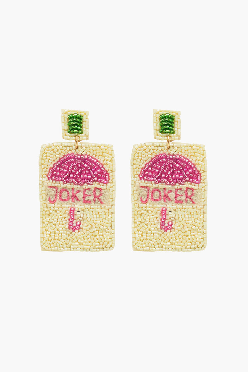 Mahjong Umbrella Beaded Earrings | View 1