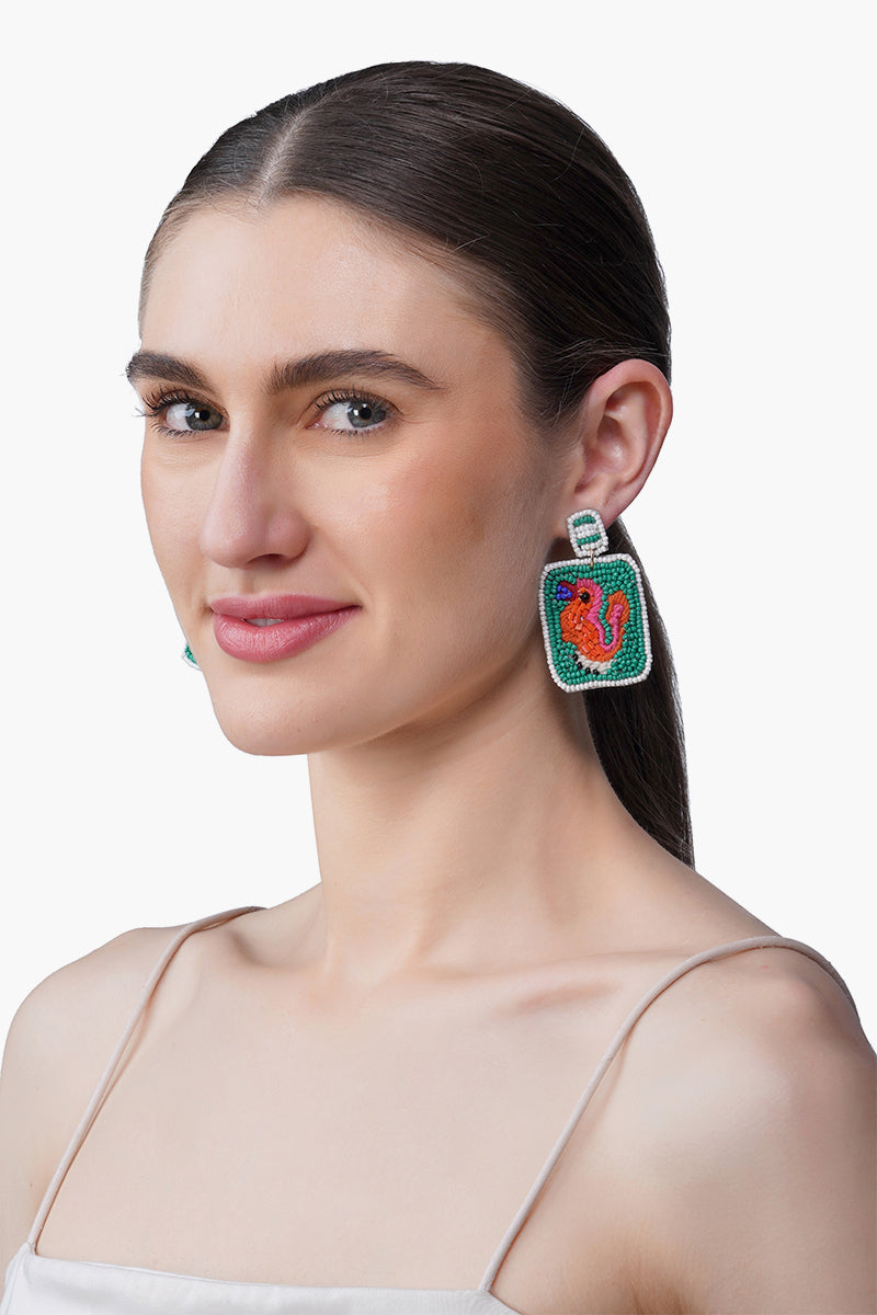 Jade Luck mahojong  earrings | View 4