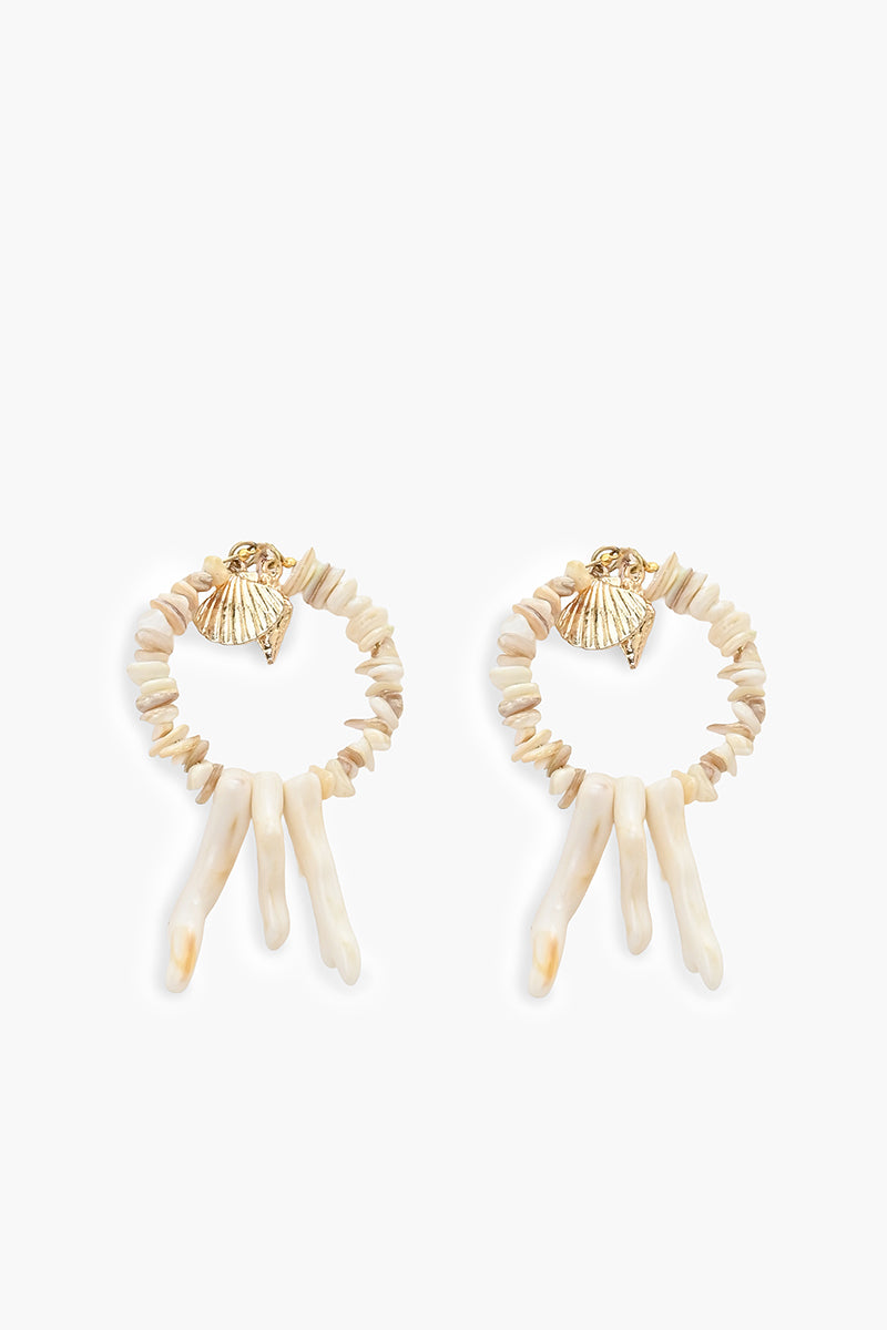 Coastal Luxe Shell Statement Drop Earrings