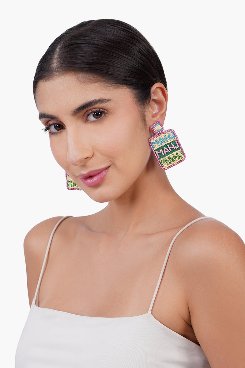Mahjong Mania Colour Pop Beaded Earrings | View 4