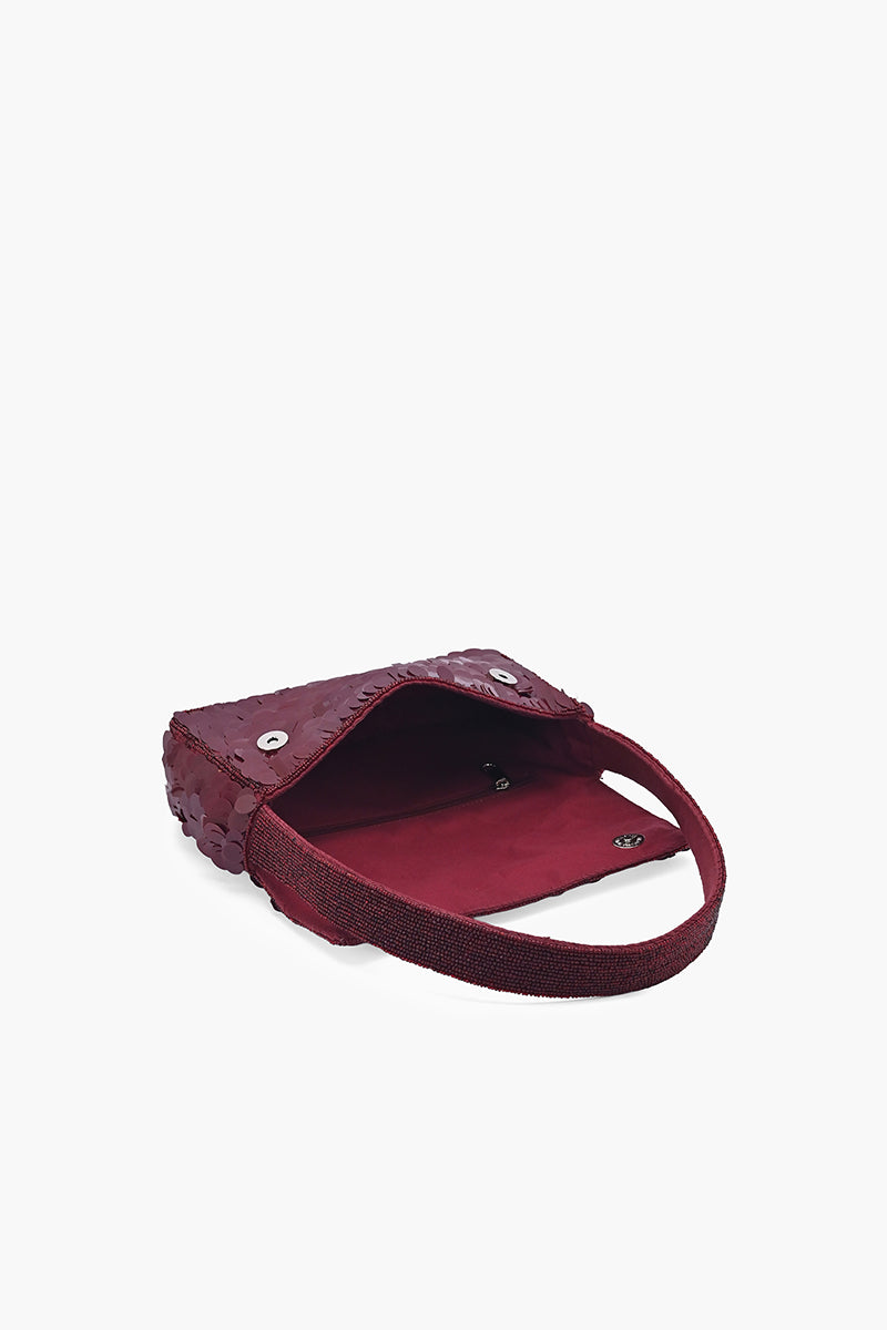 Mermaid Mist Crimson Shoulder Bag | View 6