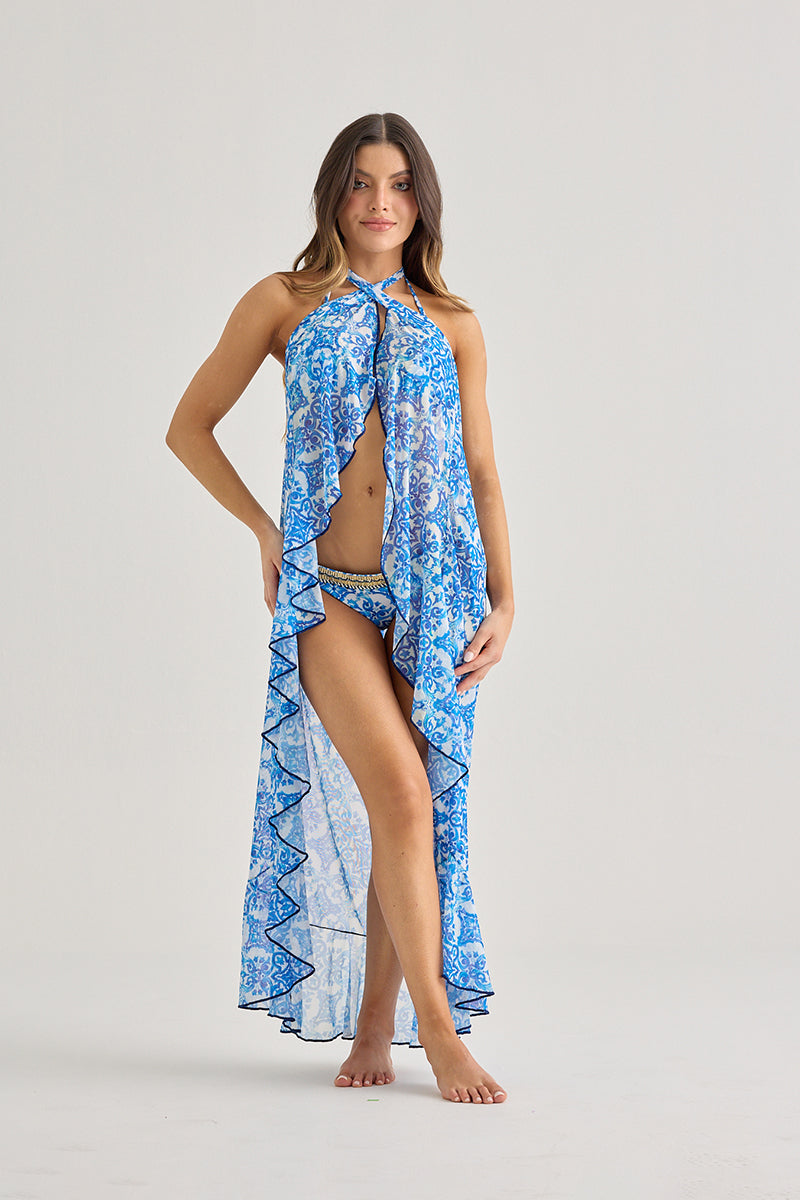 Greece  Sheer Wrap Skirt–Lightweight Beach Cover-Up