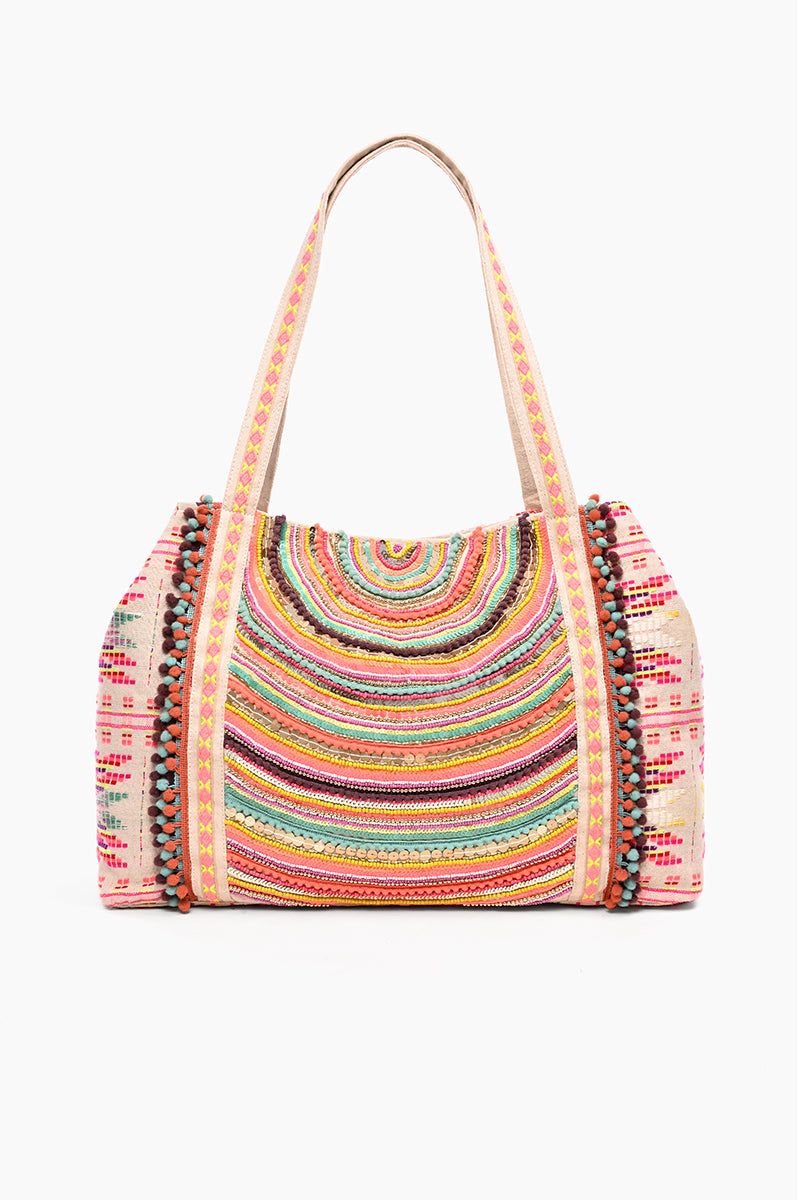 Vibrant Embellished Tote