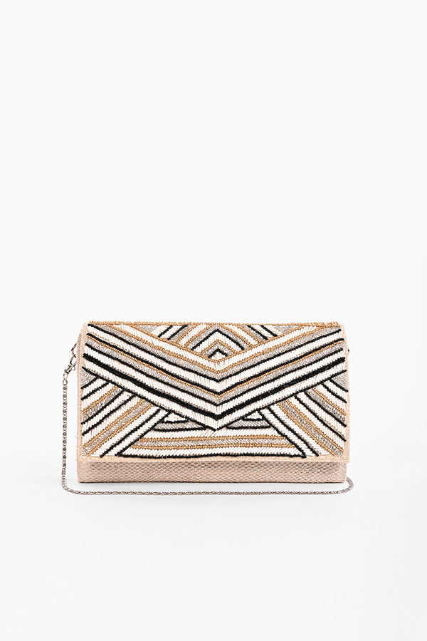 Glitz and Glam Hand Embellished Clutch