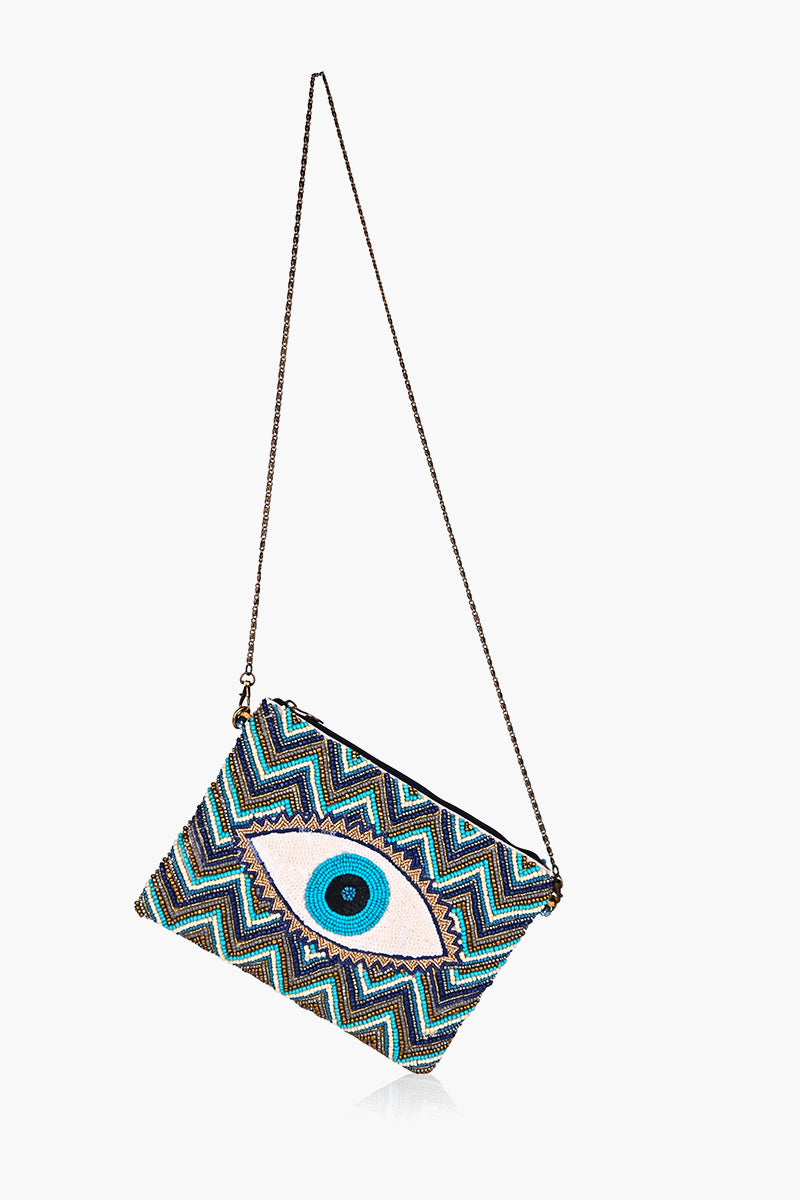 America & Beyond - The Grecian Nights Evil Eye Clutch