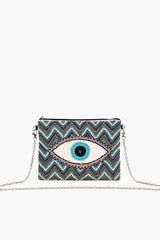 Grecian Nights Evil Eye Clutch