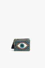 Grecian Nights Evil Eye Embellished Mini Pouches