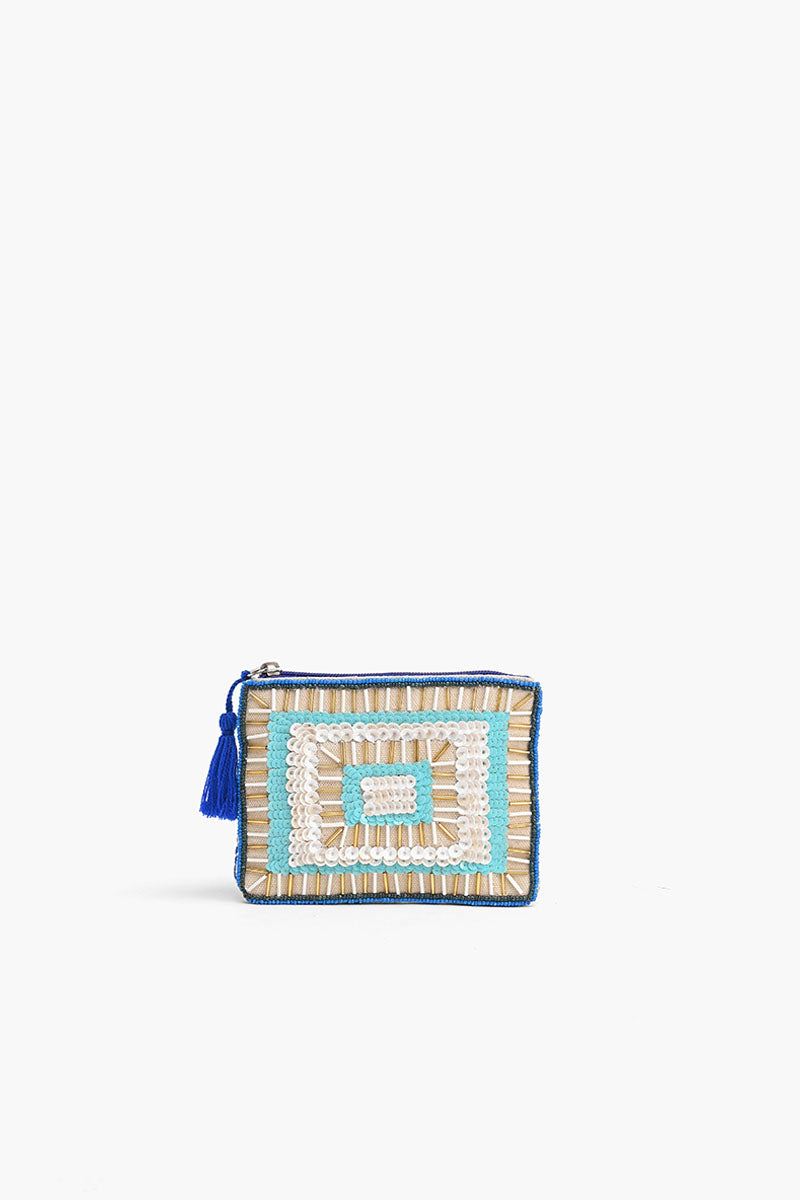 Blue Angel Embellished Mini Pouches